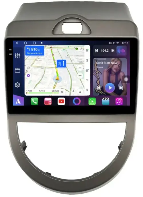 Магнитола для KIA Soul 1 2008-2011 - FarCar S500-TS10 монитор 9.5" QLED на Android 14, Быстрая, CarPlay, 4G SIM-слот