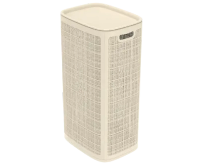 Корзина для белья Лён 100л 43*32,1*80см слоновая кость