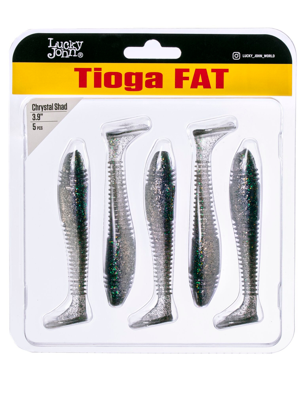 Виброхвост Lucky John TIOGA FAT 3.9in (100 мм), цвет Z11, 5 шт.