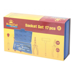 Набор инструментов 17предметов 1/4" (6гр.) Kingtul  KT-17