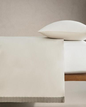 ZARA HOME ПОДОДЕЯЛЬНИК С ВЫШИВКОЙ, БЕЖЕВЫЙ