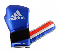 Перчатки боксерские AdiSpeed Metallic сине-красно-серебристые adiSBG501ProM