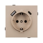 Механизм розетки с USB зарядкой SCT-TENDO-MUAC-PL-GD (230V, 16A) (Arlight, -)