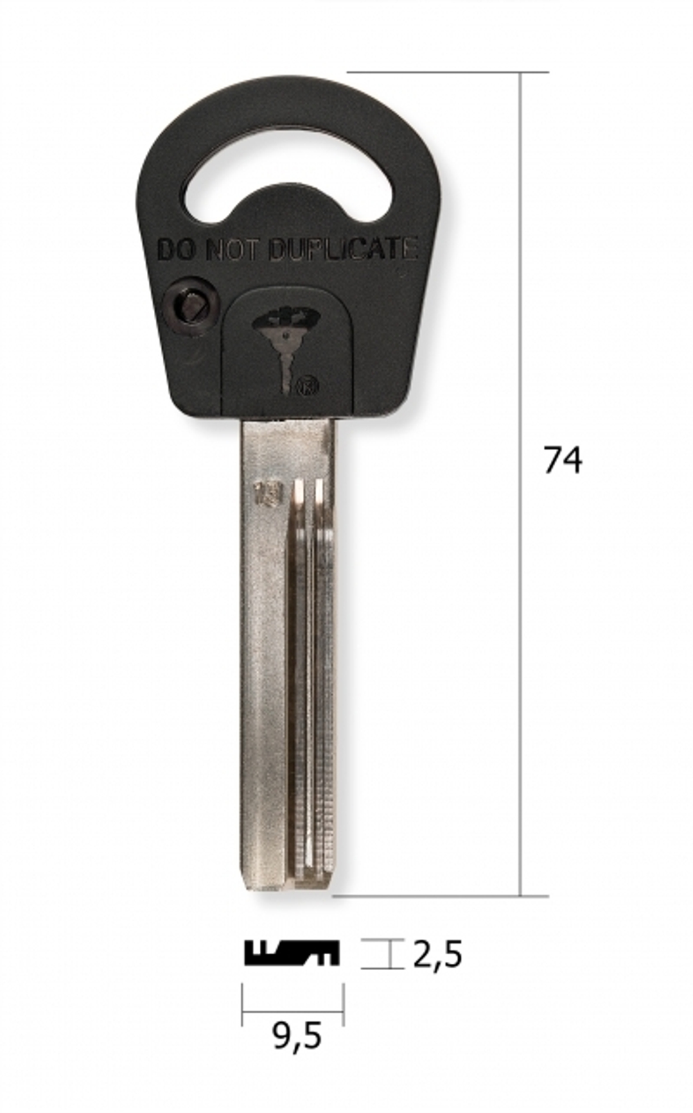 Заготовка вертикального ключа 13141 Mul-T-Lock: Профиль 013 Original