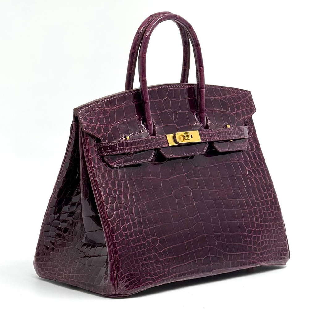Сумка Hermes из кожи крокодила 35 см