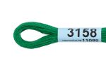Мулине Gamma 100% хлопок, цв.3158 т.зеленый, 24 мотка по 8 метров