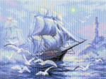 "Призрачная бригантина"-1762 канва с рисунком