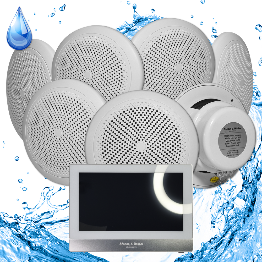 Комплект домашней акустической системы с караоке-усилителем Steam & Water SOUND 7 Standart