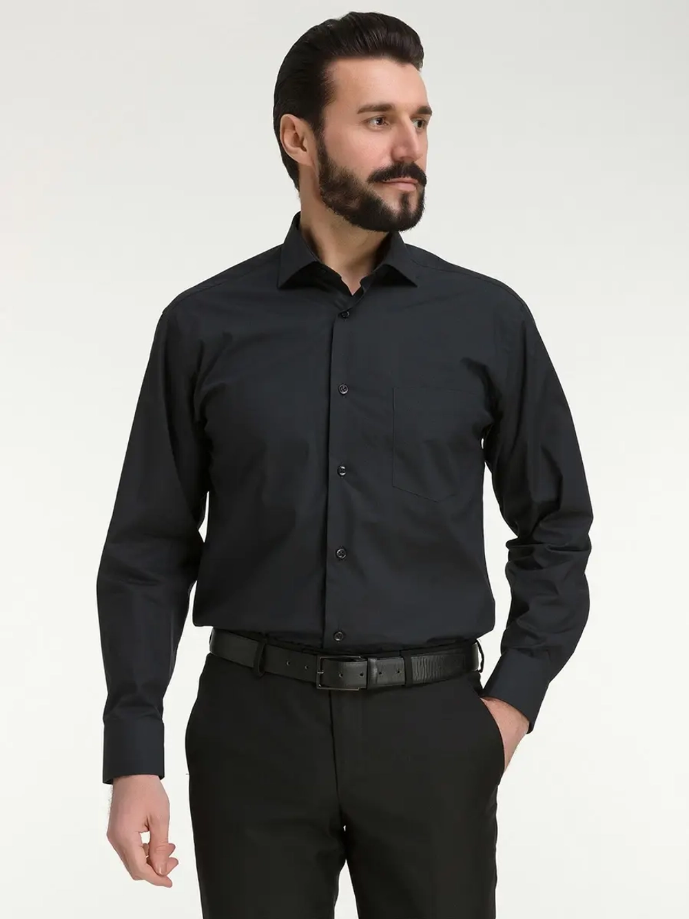 Сорочка GREG Сlassic fit 340/119/BLK "База"