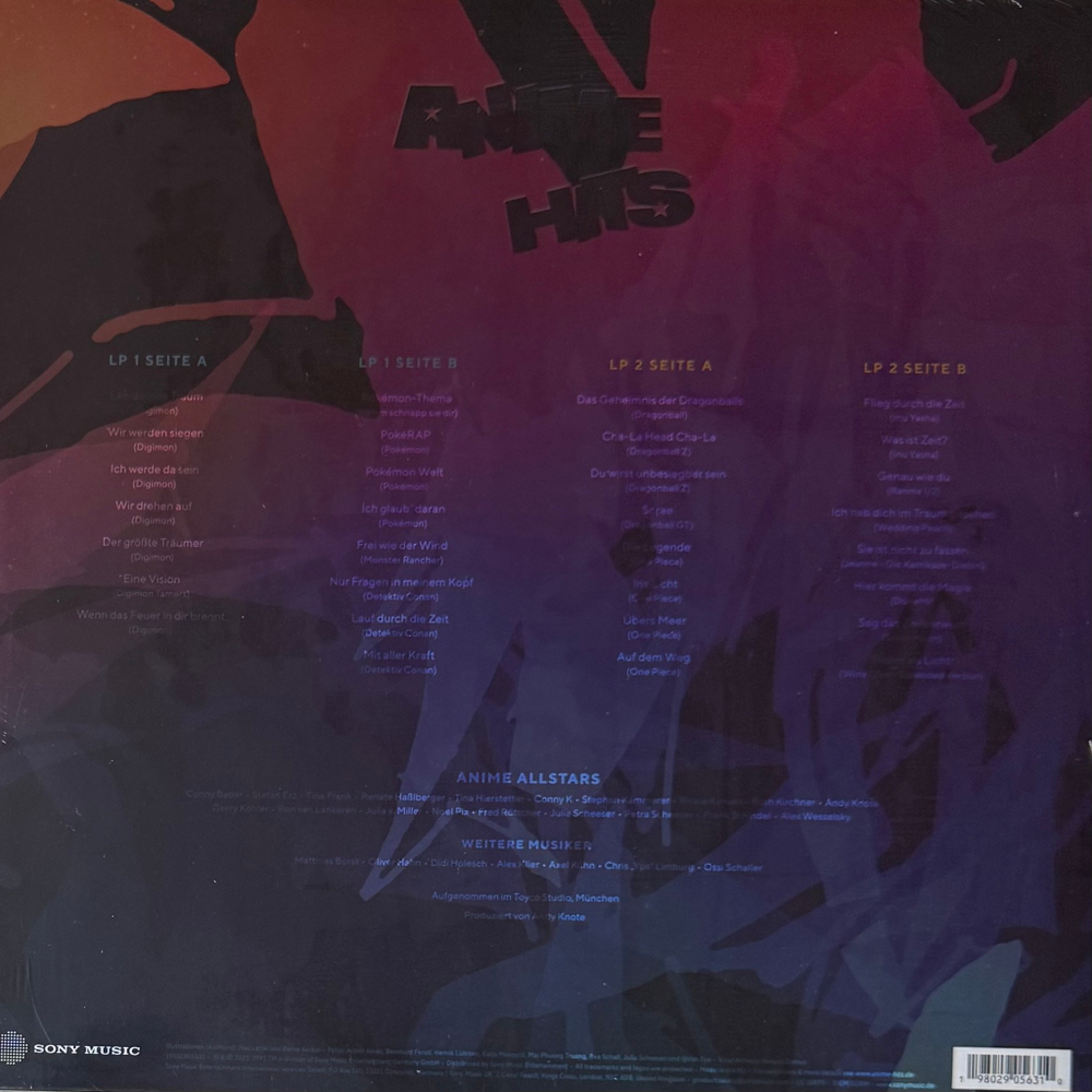 Anime Allstars ‎– Anime Hits 2LP (Германия 2025г.) Violet/Blue