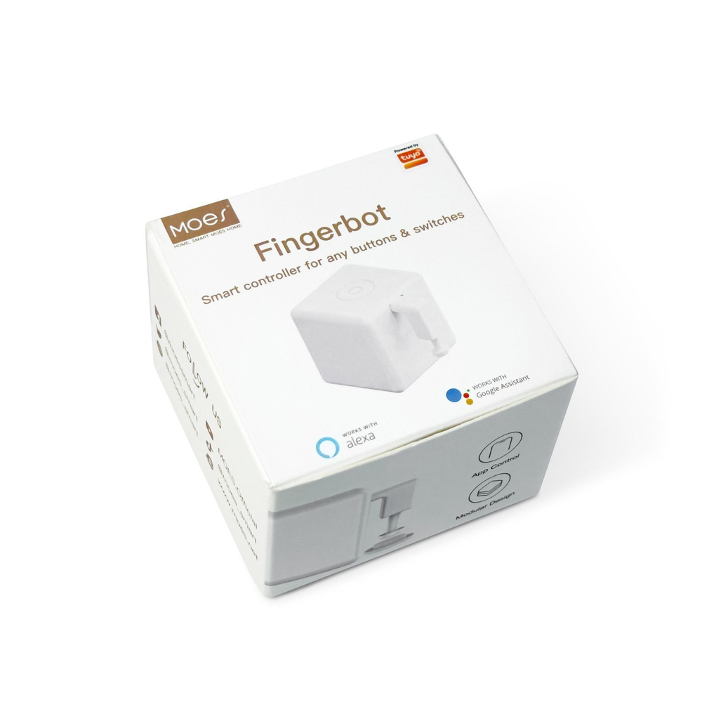 Fingerbot Moes Умный нажиматель кнопок Bluetooth, Tuya Smartlife, белый