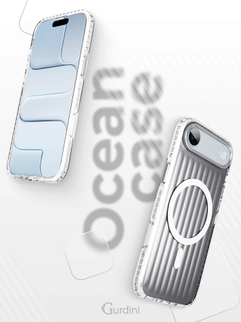 Чехол накладка iPhone 17 Air 6.5" Gurdini Ocean Case (11) Metalic серебро