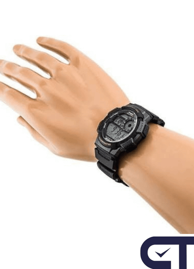 Casio AE-1000W-1A — мужские электронные часы с мировым временем