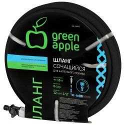 Шланг для полива GREEN APPLE GA-HOS1 сочащийся для капельного полива 12 мм 1/2 15 м | GREEN APPLE
