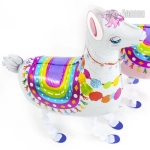 Шар 3D (31''/79 см) Ходячая Фигура, Лама Альпака, Белый, 1 шт.,