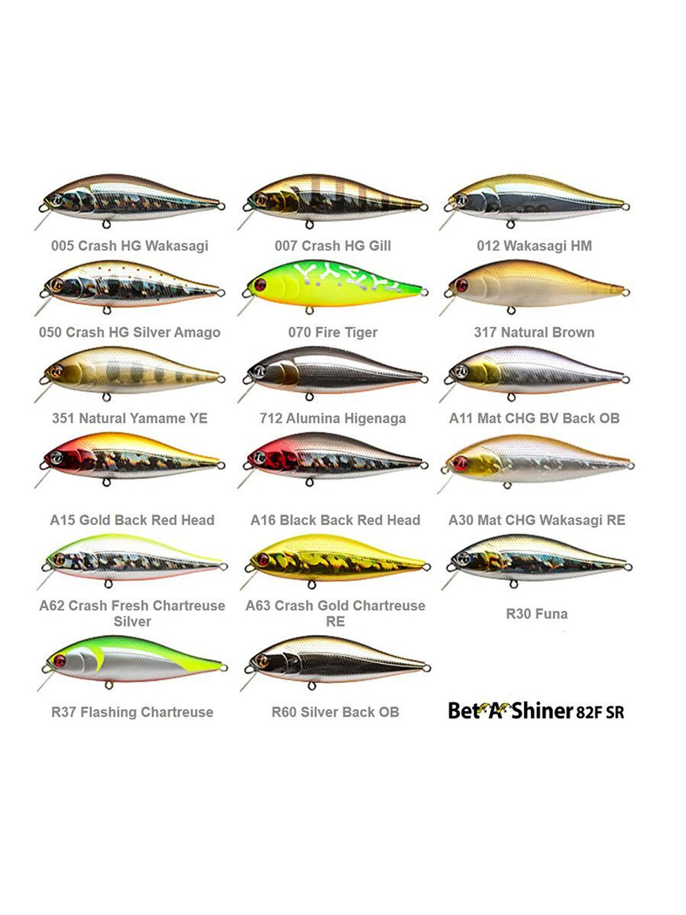 Воблер для рыбалки Pontoon21 Bet-A-Shiner 82F-SR, 82мм, 11.7 гр., 0.1-0.3 м., цвет R37