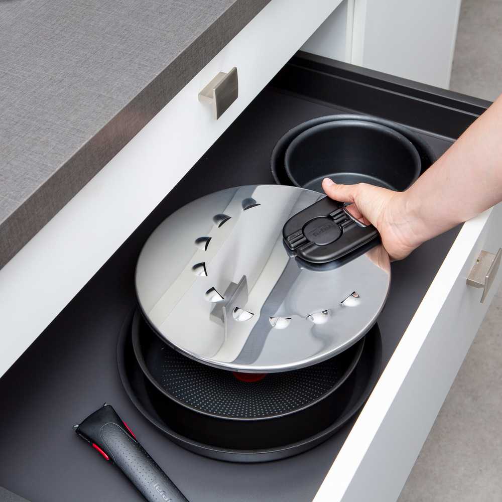 Металлическая крышка для слива Tefal Ingenio L9829853 20-28 см мультидиаметр