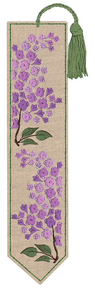 Набор для вышивания нитками Le Bonheur des Dames закладки Bookmark Lilac (Лилии), 20х4,5 см