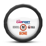 Оплетка руля CarFort CS4162, размер М (38-39 см), экокожа, рельефные рёбра, чёрная