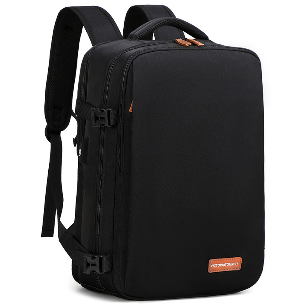 WEIDUOLIYALVXINGZHE Oxford Laptop Bag, Backpack, Mountaineering Bag, Travel Bag, Backpack Regular Unisex Black/Ecru