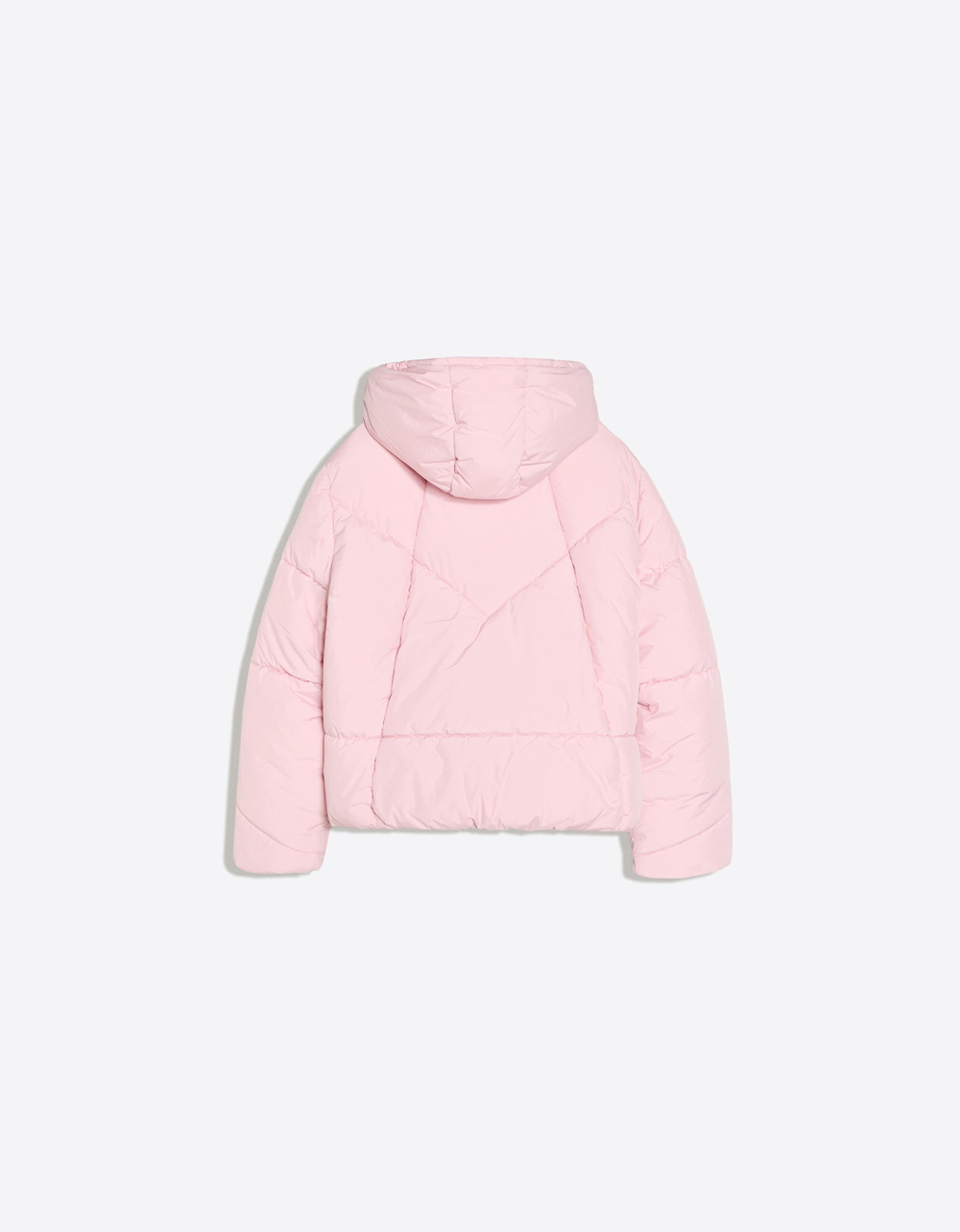 Женская стеганая куртка с капюшоном - BERSHKA