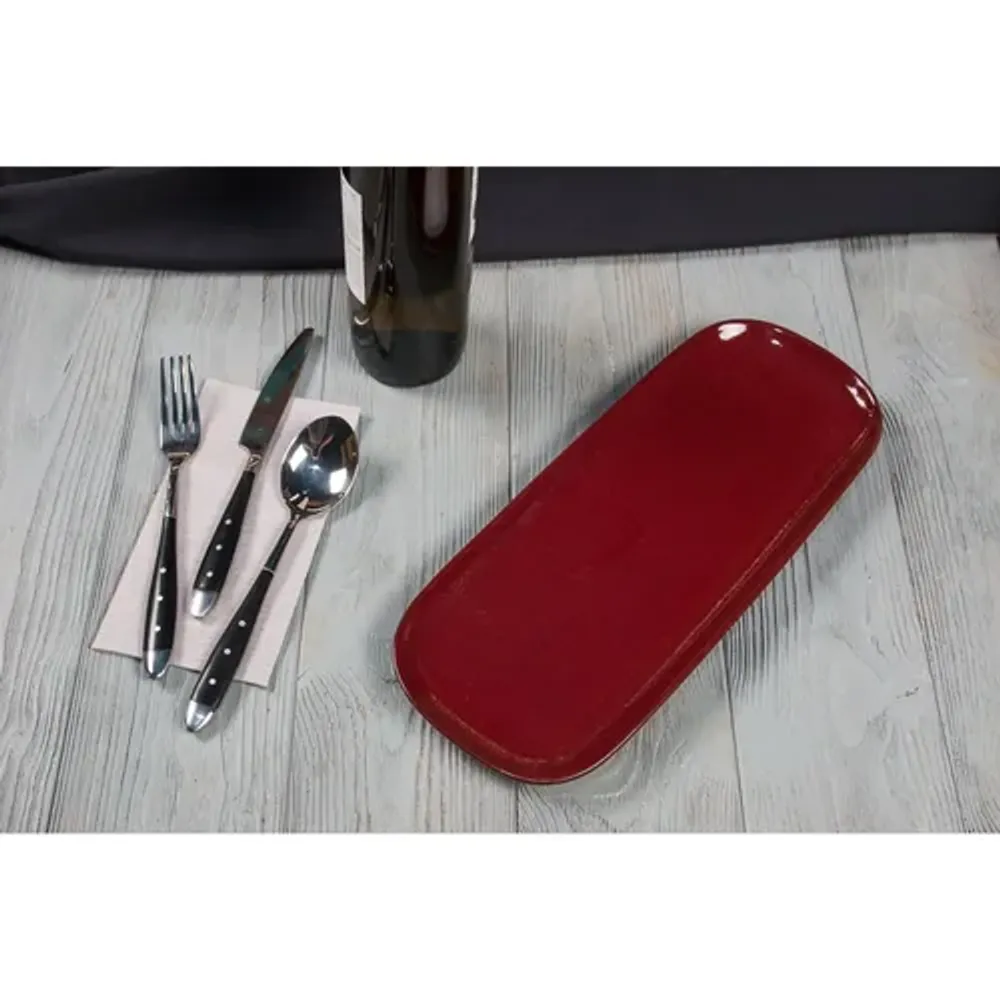 Блюдо овальное 36*14 см h2 см Evolution Dark Red P.L. Proff Cuisine [1]
