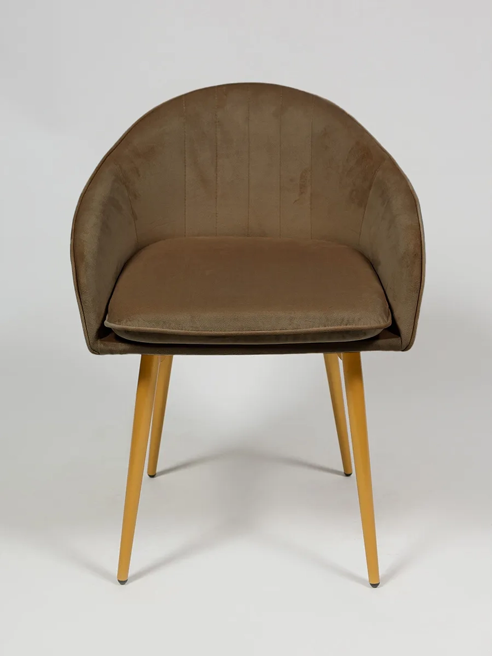 Стул Лотос цвет: (Эвита 5 Латте ) основание круглый профиль цвет золото