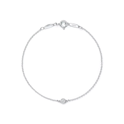 Браслет из серебра с бриллиантом 0.05 ct, Tiffany 💎 Yard. В наличии
