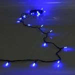 Гирлянда для дома «Кристаллы» 9,5 м 100 ламп LED черный пров., 8 реж.,IP-40, Синий (возможность соединения)