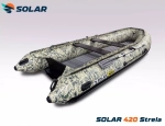 Лодка надувная моторная solar-420 strela jet tunnel