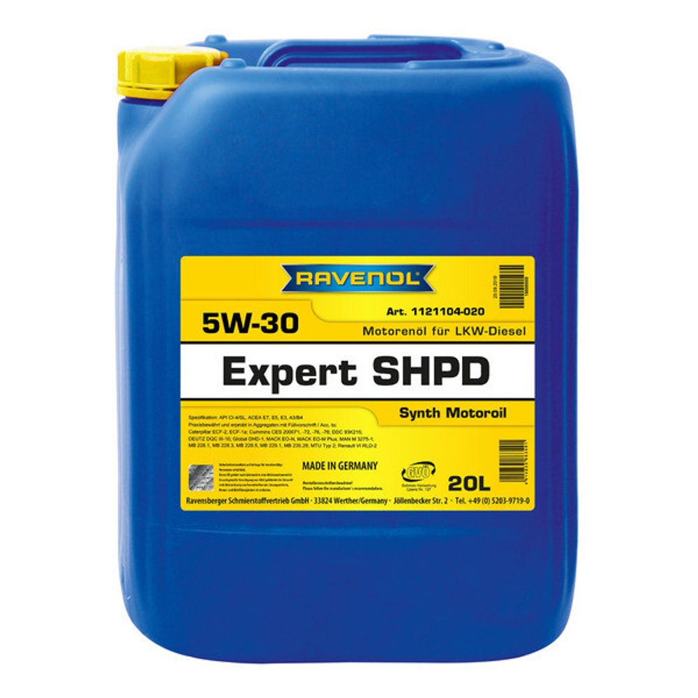 Моторное масло RAVENOL Expert SHPD SAE 5W-30 (20л)