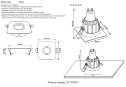 Светильник встраиваемый Crystal Lux CLT 033C1 WH