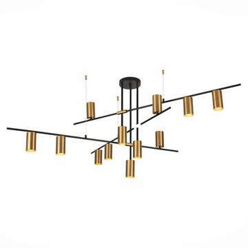 Светильник потолочный 12*GU10 SL1206.402.12 чёрный/латунь Sormano ST-Luce