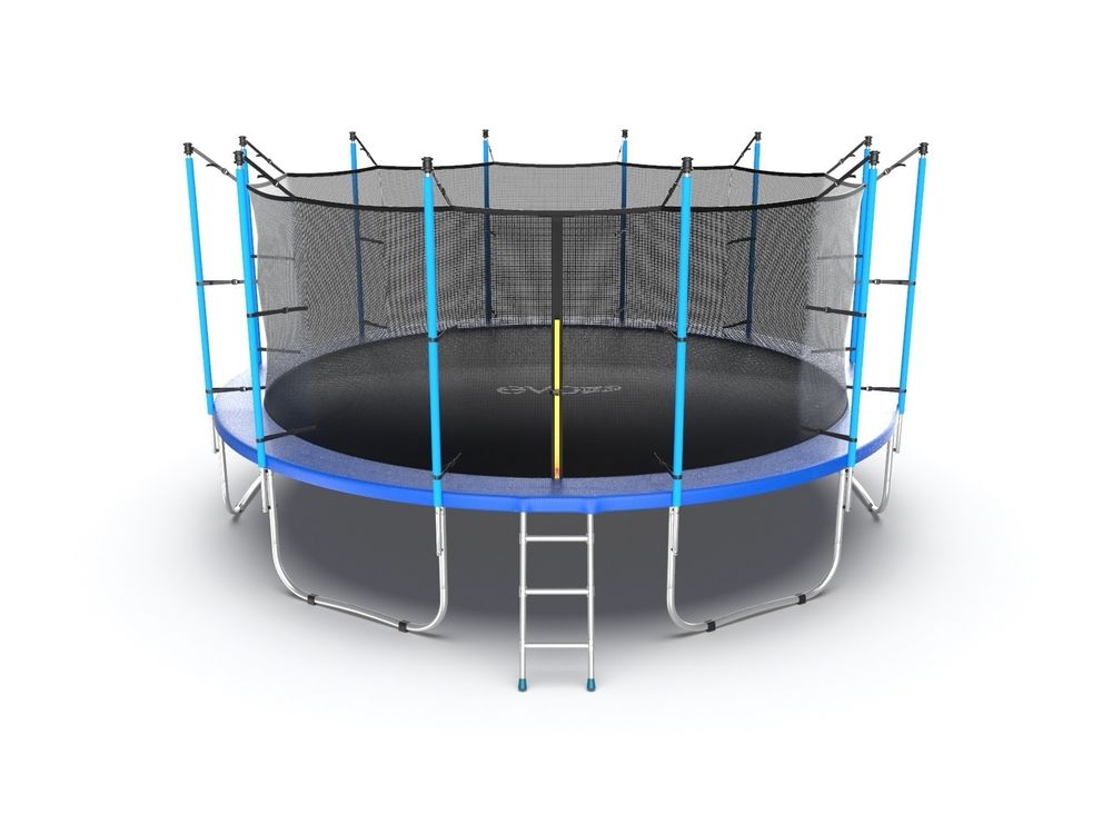 EVO JUMP Internal 16ft (Blue) Батут с внутренней сеткой и лестницей, диаметр 16ft (синий)