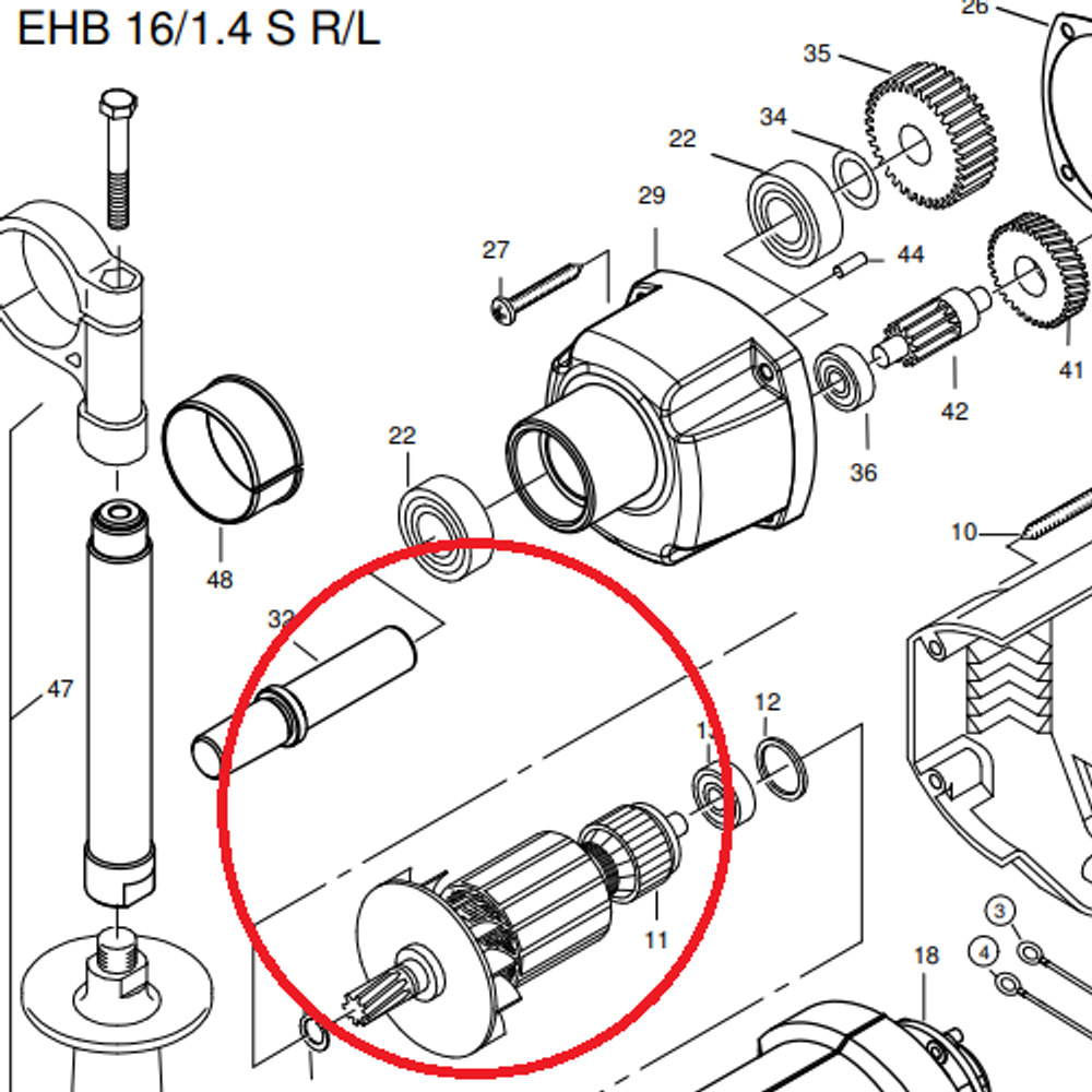 Ротор EHB 16/1.4 S R/L 7401M100