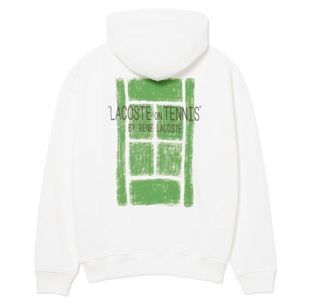 Куртка теннисная Lacoste Multi Print Fleece - white