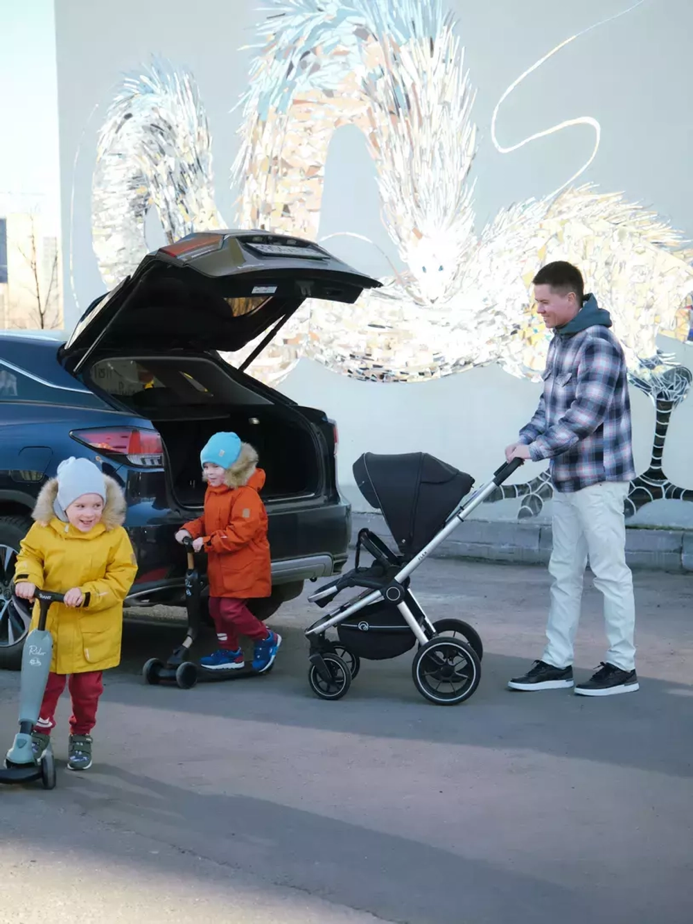 Коляска детская "FLEX GRAND" (3в1) RA073 Midnigt Black