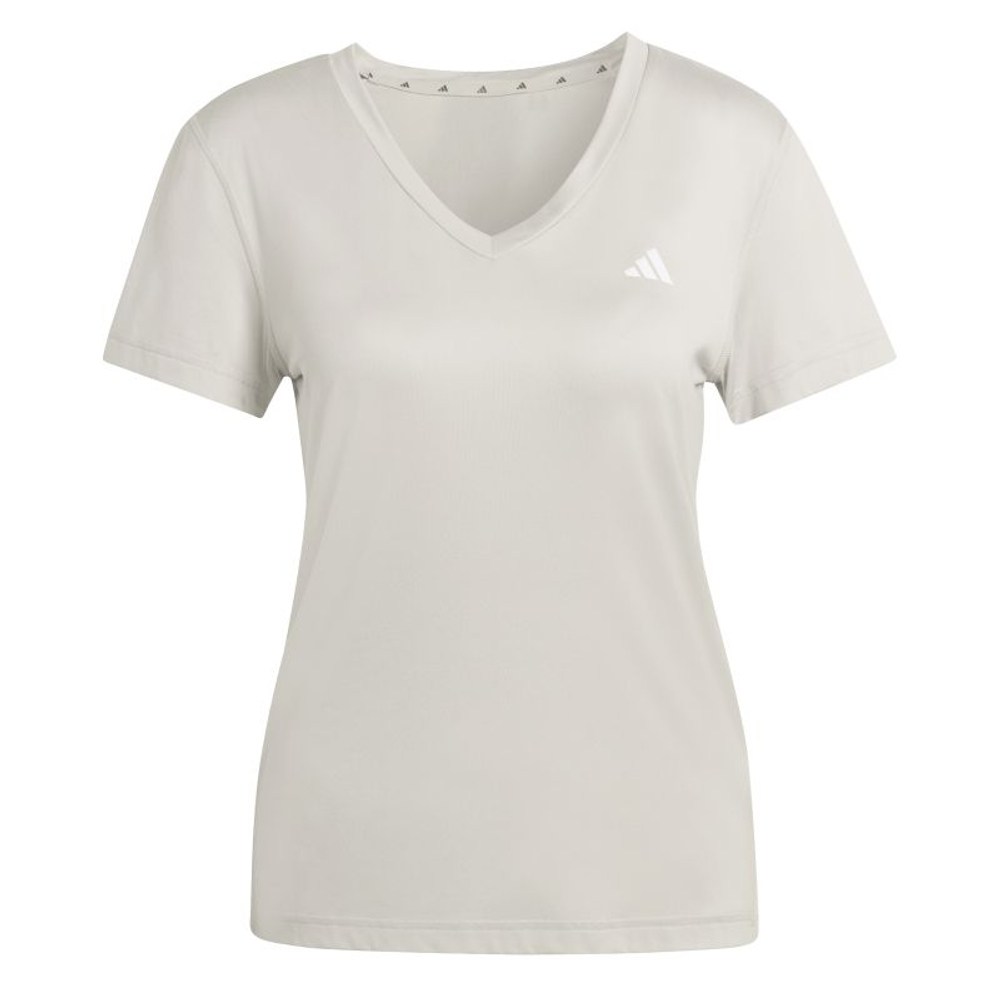 Женская теннисная футболка Adidas Minimal V-Neck — wonder alumina
