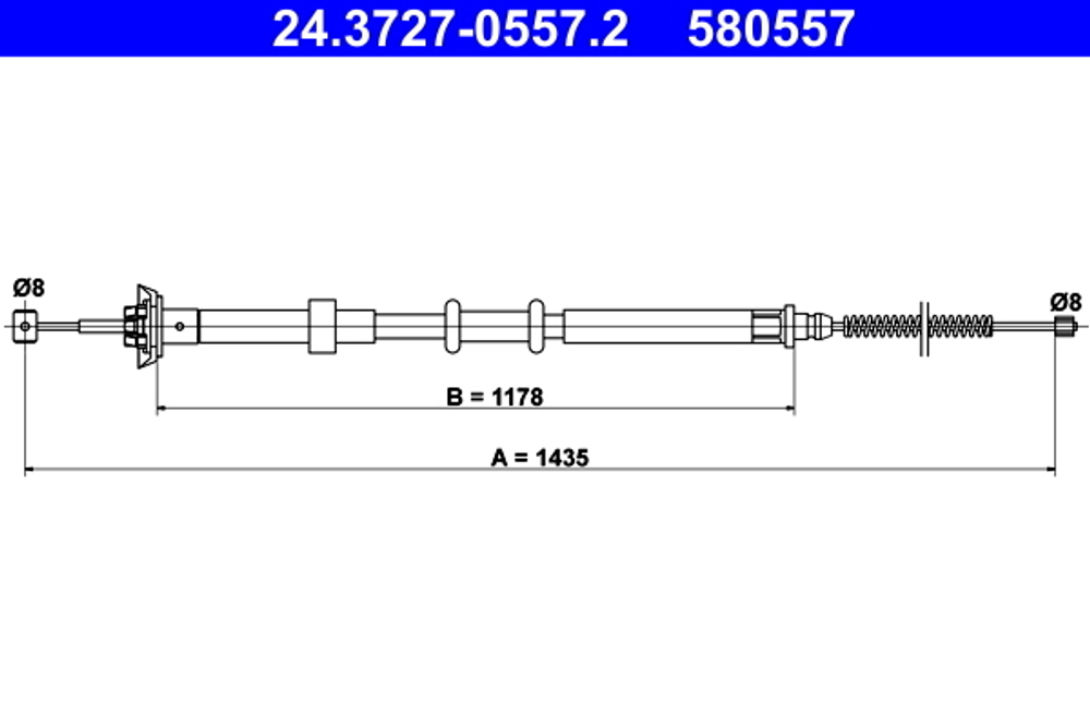 ATE - 24372705572-ATE - Cable Pull, parking brake