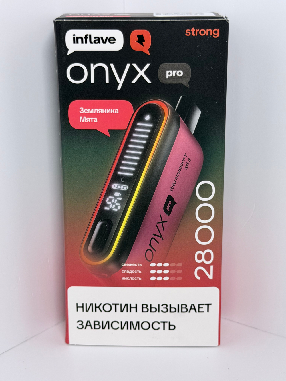 Inflave Onyx Pro 28000 Strong Земляника Мята