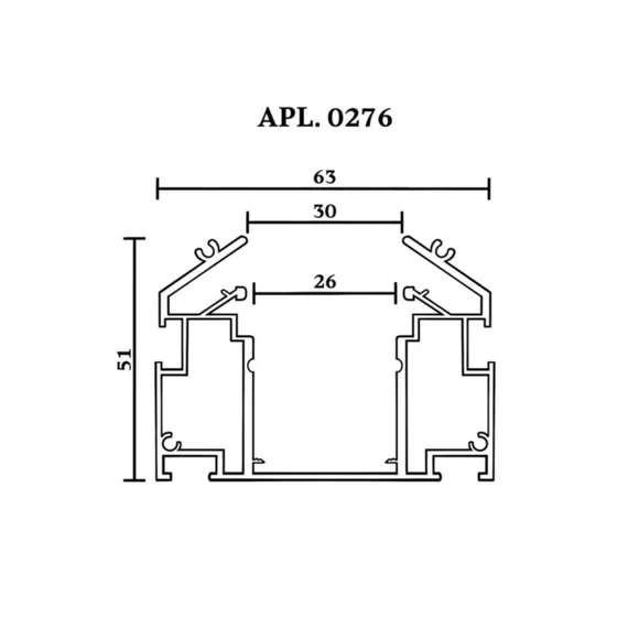 Шинопровод Magnetic track 220 APL.0276.00.300 Aployt