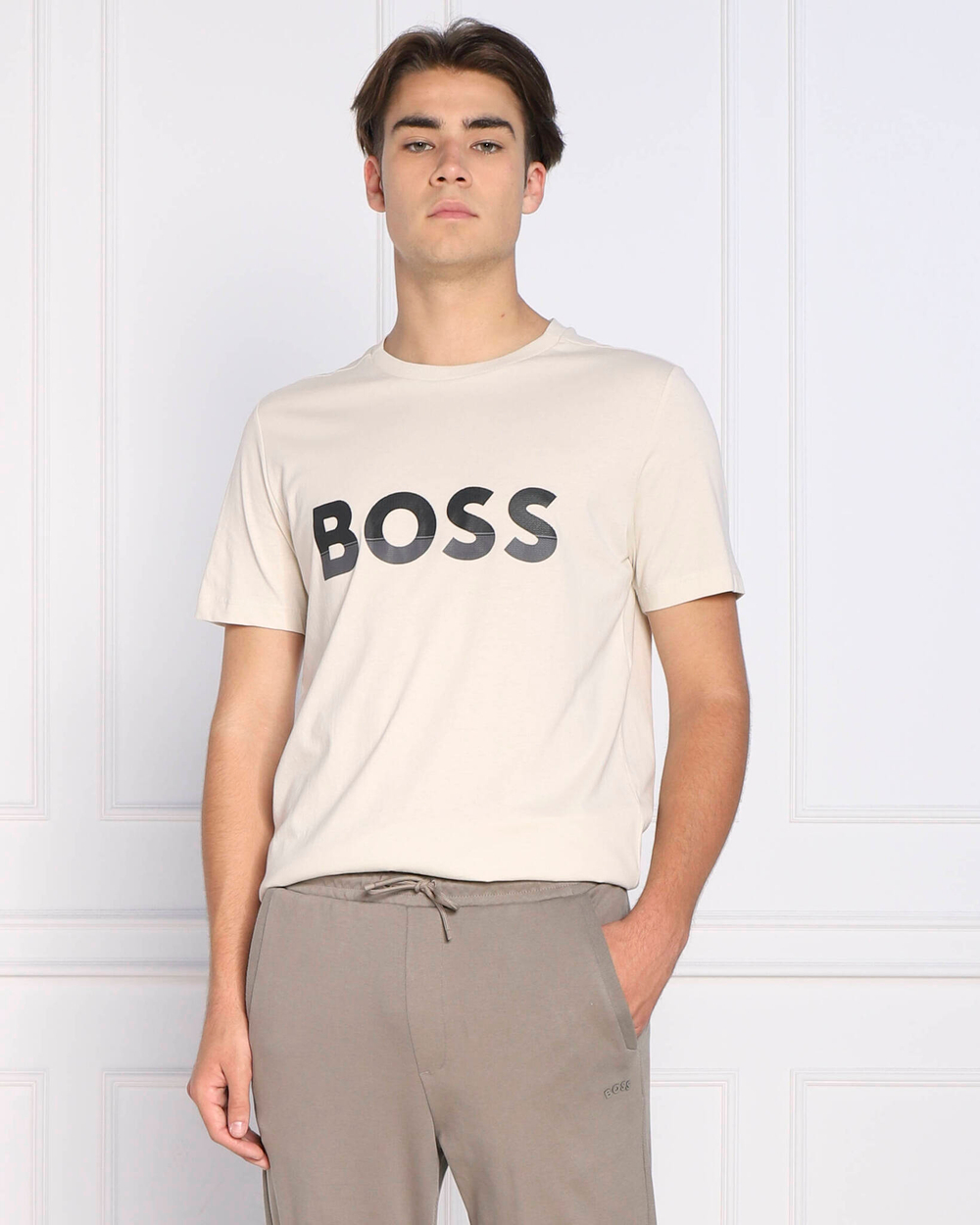 Футболка Tee 1 BOSS GREEN - бежевый(50477616)