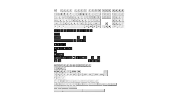 Набор клавиш Akko «Black on White»