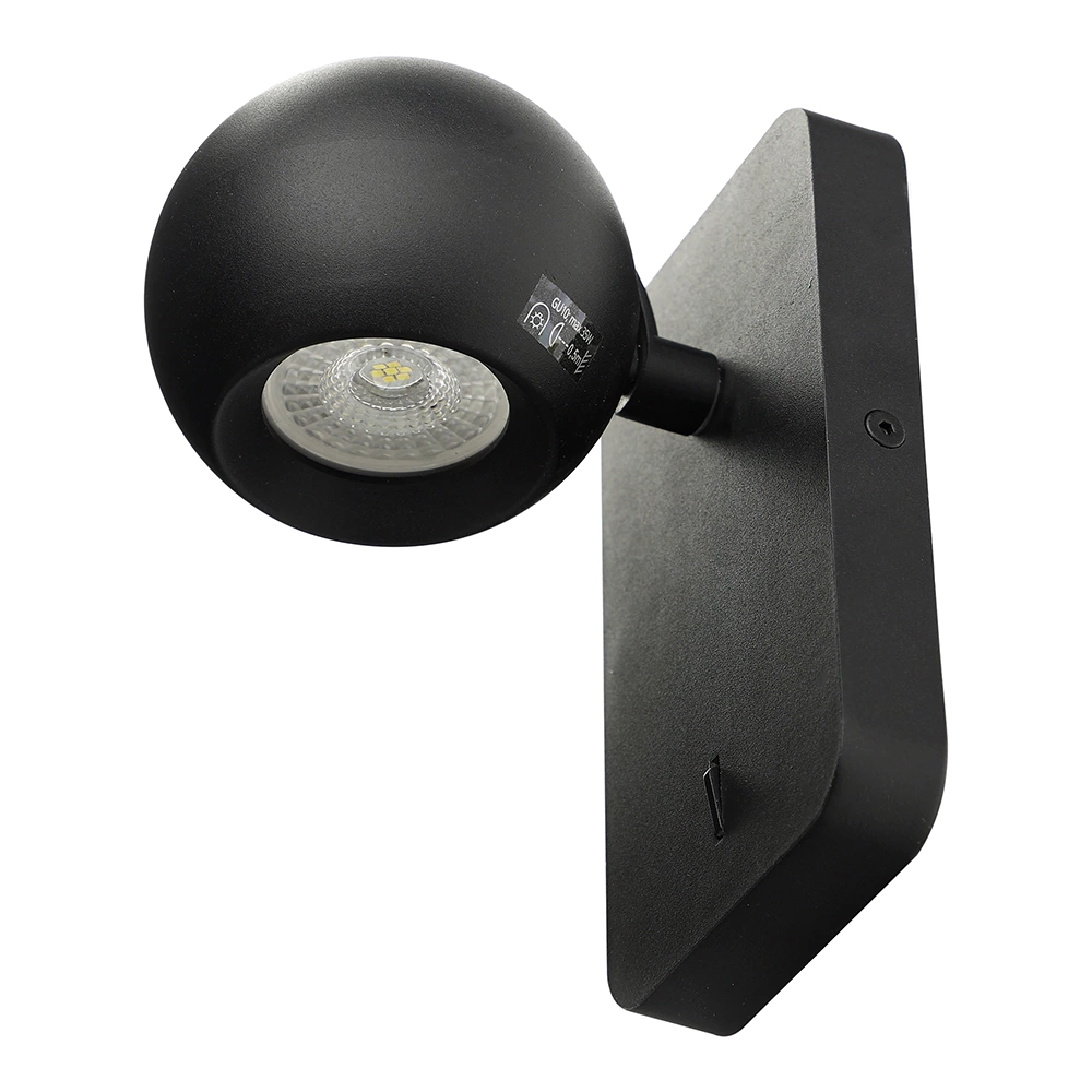 Бра настенный с выключателем GALOBA W 1xGU10 B
