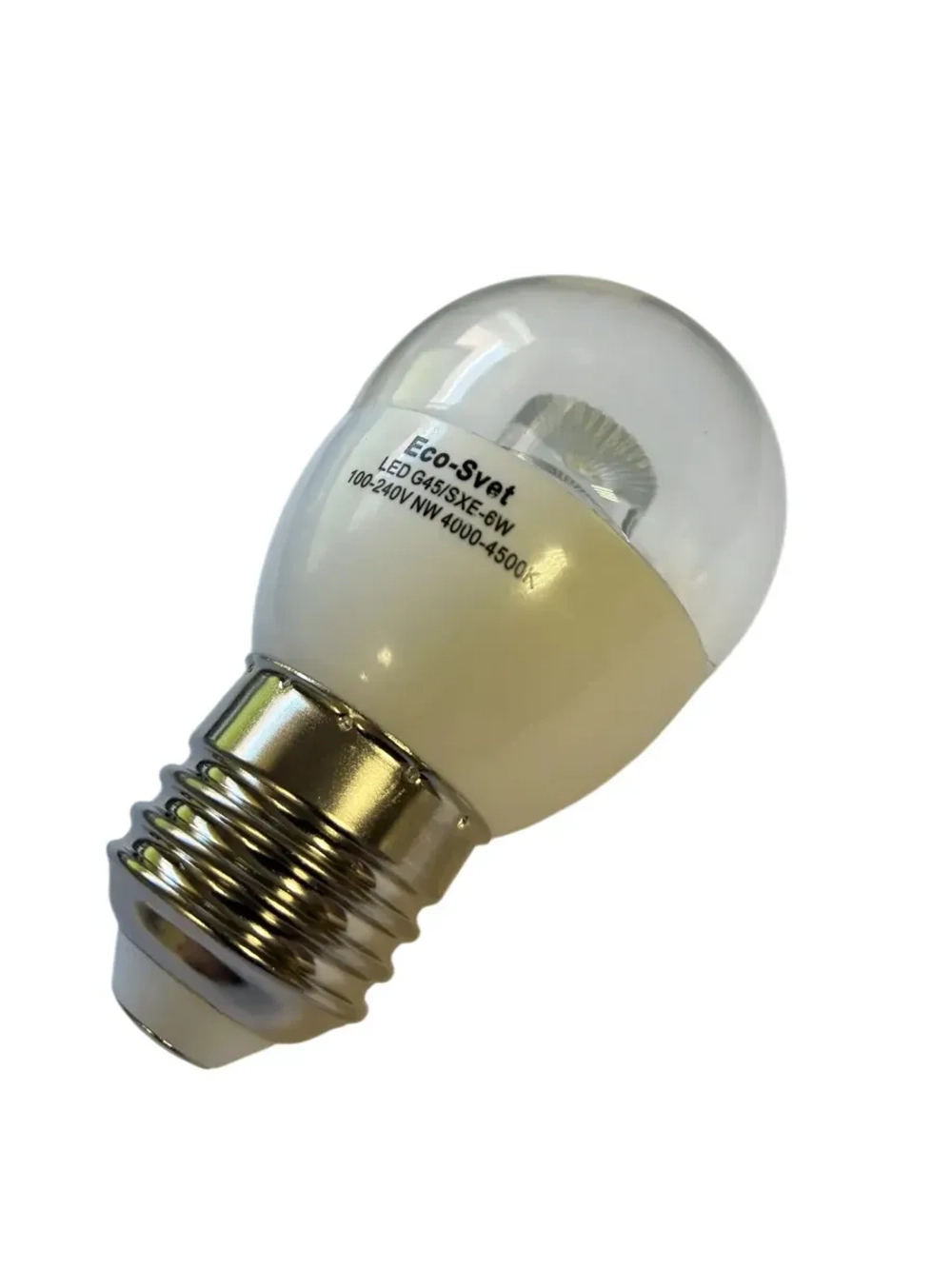 Светодиодная LED лампа G45 6W E27 нейтр 5шт