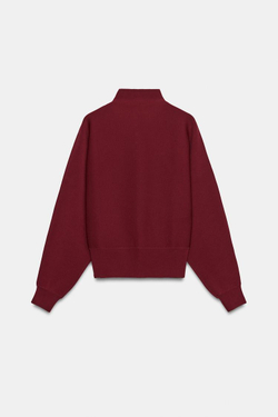 ZARA КАРДИГАН С ОБТЯЖНОЙ ПУГОВИЦЕЙ, БУРГУНДИ