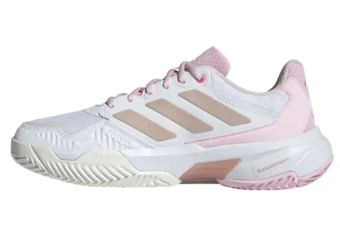 Женские Кроссовки теннисные Adidas CourtJam Control 3 W - cloud white/silver metallic/lucid pink