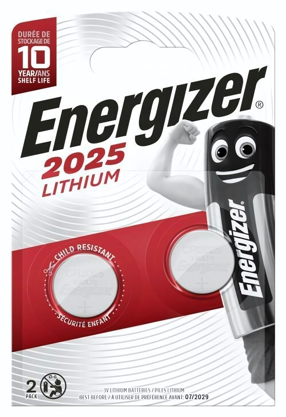 Элемент питания Energizer CR2025 BL/2 (комплект 2 шт)