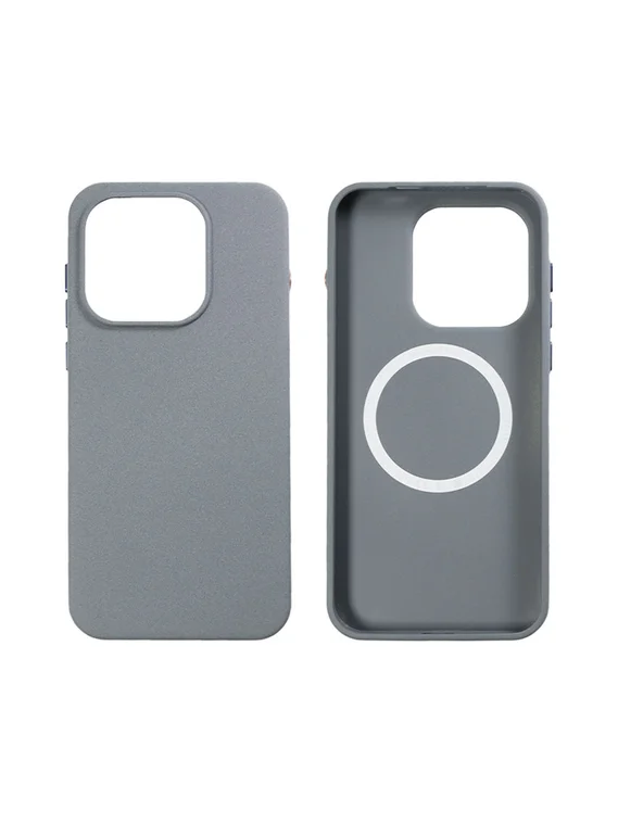 Чехол для OnePlus 15 с MagSafe Серый (Grey) с текстурой песчаника