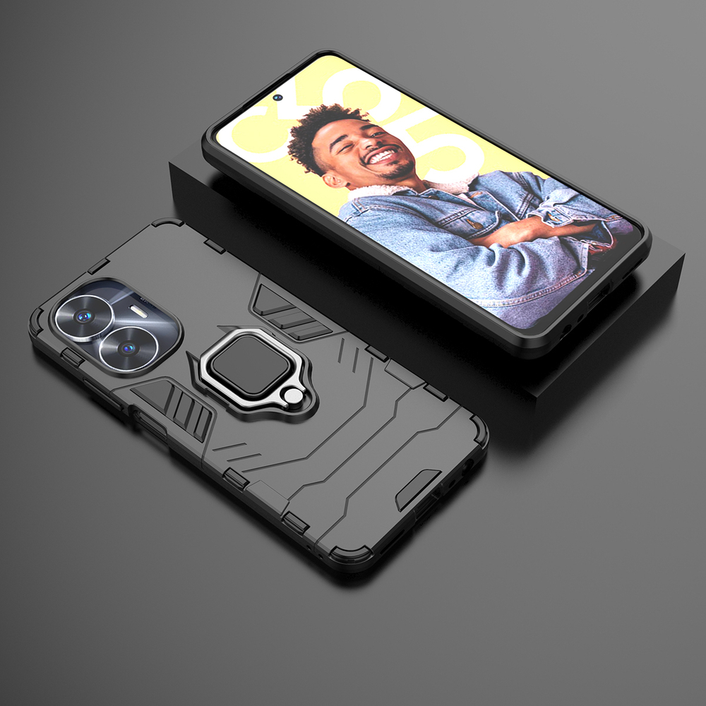 Противоударный чехол с кольцом Panther Case для Realme C55